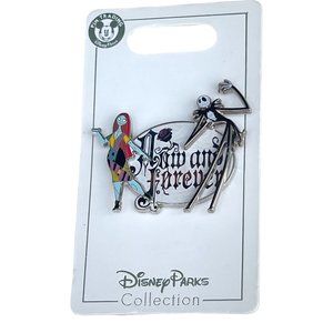 Disney Parks Nightmare Before Christmas Jack Skellington Sally Now & Forever Pin